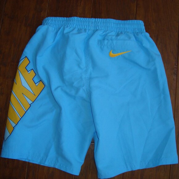 Nike Swim Trunks Blue Yellow - Boys Medium NWT - Picture 2 of 5